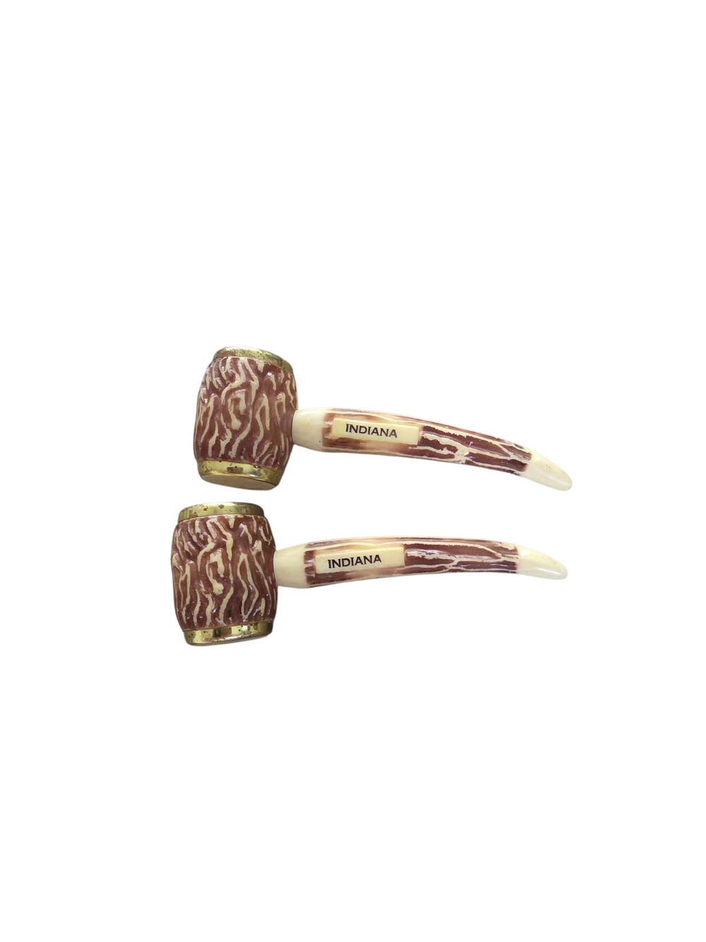 Indiana Antler-Style Salt And Pepper Set in Brown and Cream